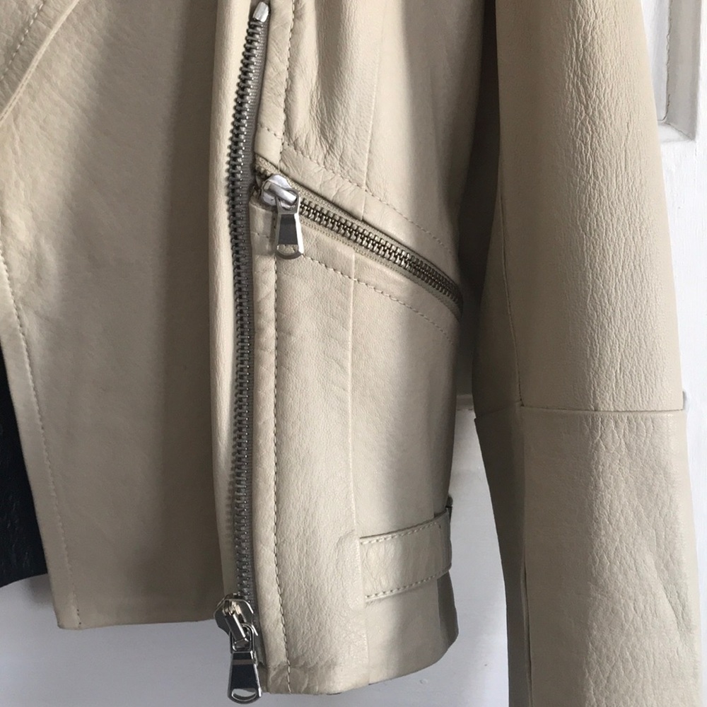 SportMax leather Moto jacket - Picture 3 of 7